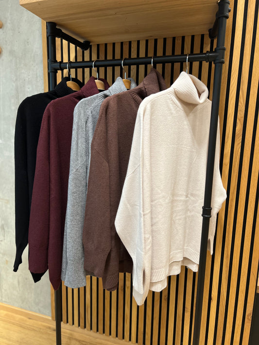 MG Pulli "Momo Rollkragen weit" versch. Farben