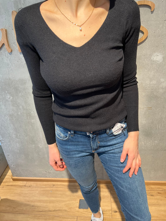 Pulli "Pine rippe V-Neck" - Versch. Farben