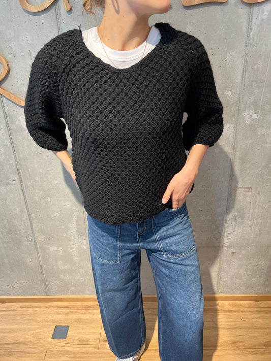 Grobstrick-Pulli "Gerda halbarm" - Versch. Farben