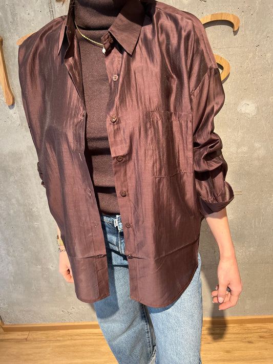Bluse "Bianka" Schokobraun