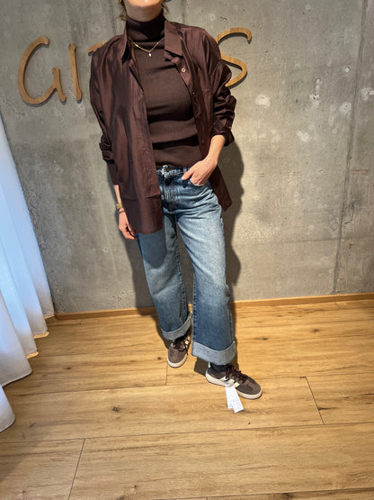 Bluse "Bianka" Schokobraun