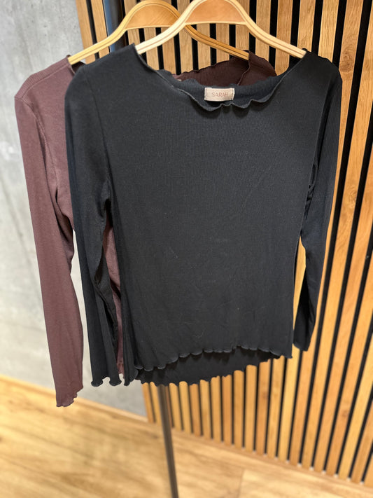 Rippshirt "Sissy wellig" versch. Farben