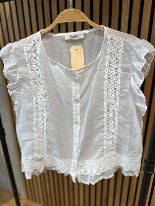 Bluse "Birte verspielt" Weiß