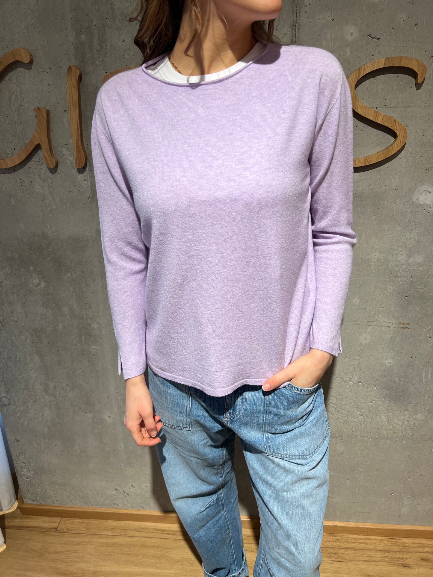 MG-Pulli "Mia Rundhals mit Ärmelschlitz" - Versch. Farben