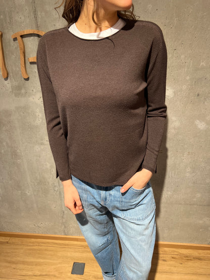 MG-Pulli "Mia Rundhals mit Ärmelschlitz" - Versch. Farben