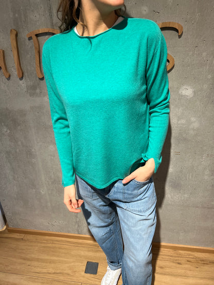 MG-Pulli "Mia Rundhals mit Ärmelschlitz" - Versch. Farben