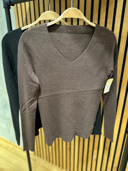 Pulli "Pine rippe V-Neck" - Versch. Farben