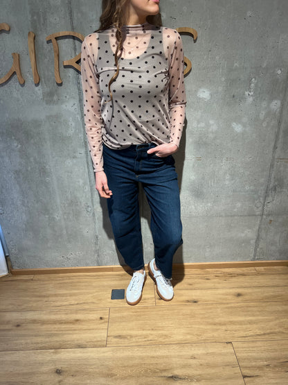Shirt "Sienna Mesh mit Punkten" - Versch. Farben