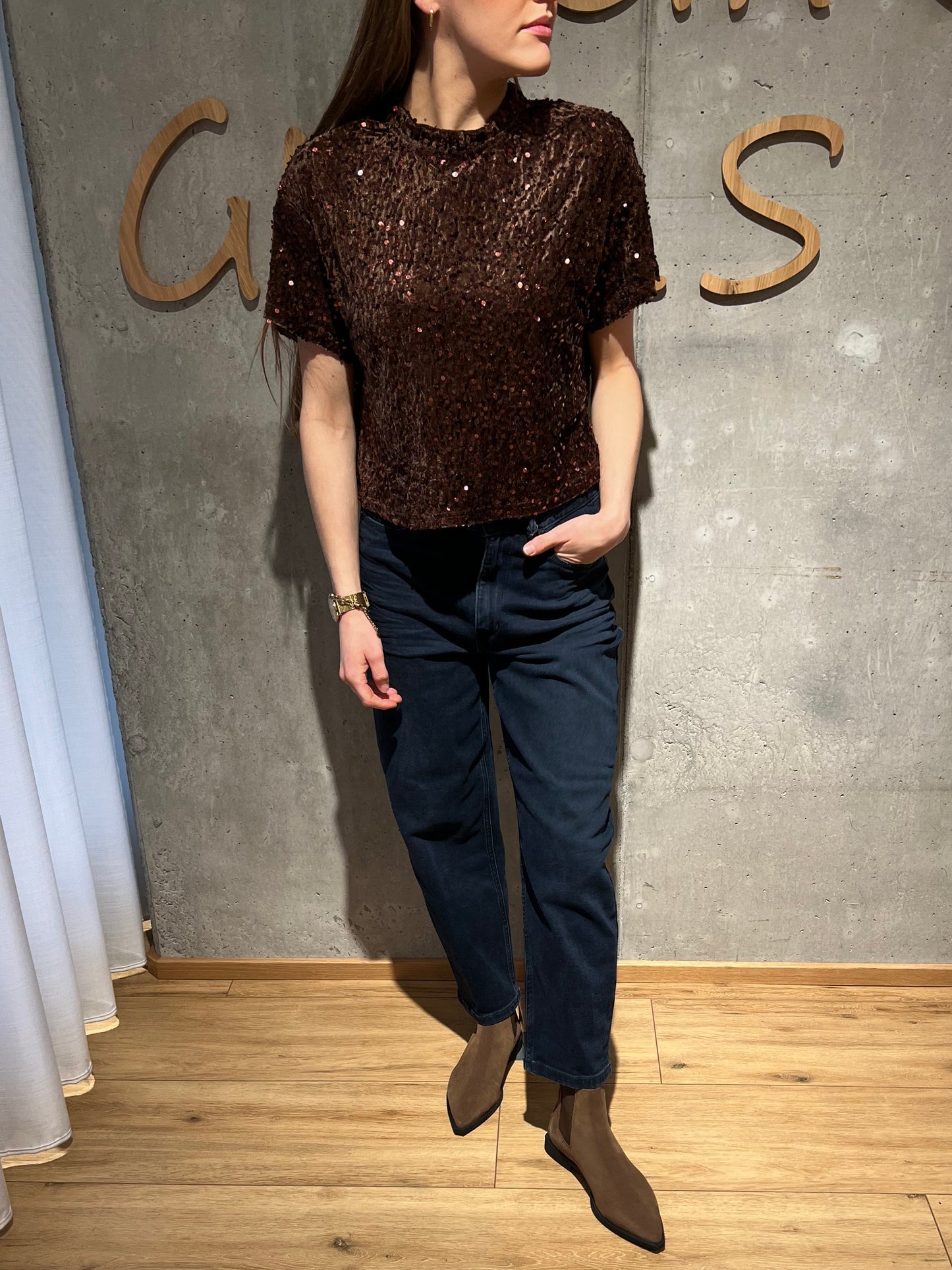 Shirt "Sheila Pailletten" - Versch. Farben