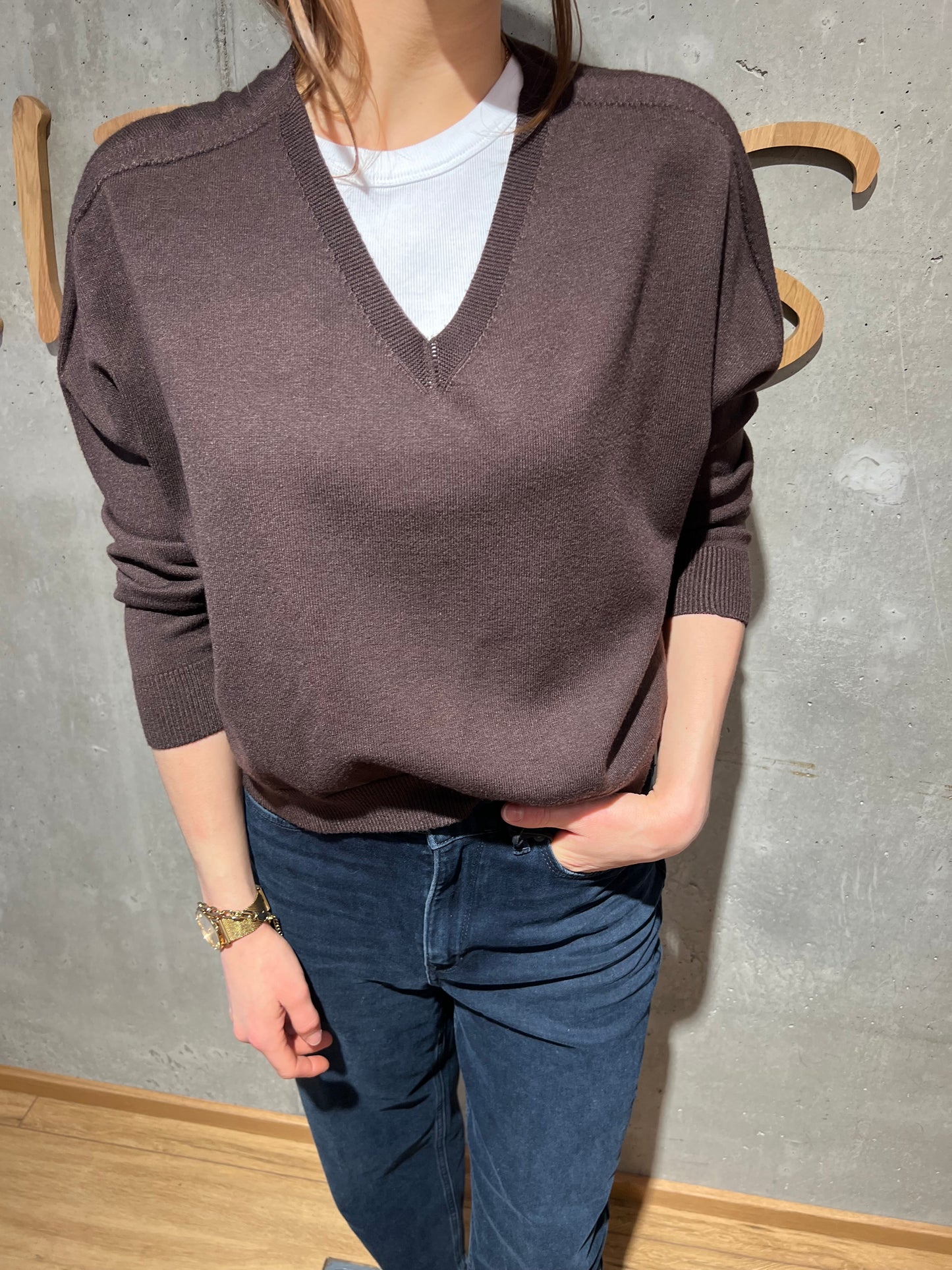 Pulli "Penelope V-Neck weit" - Versch. Farben