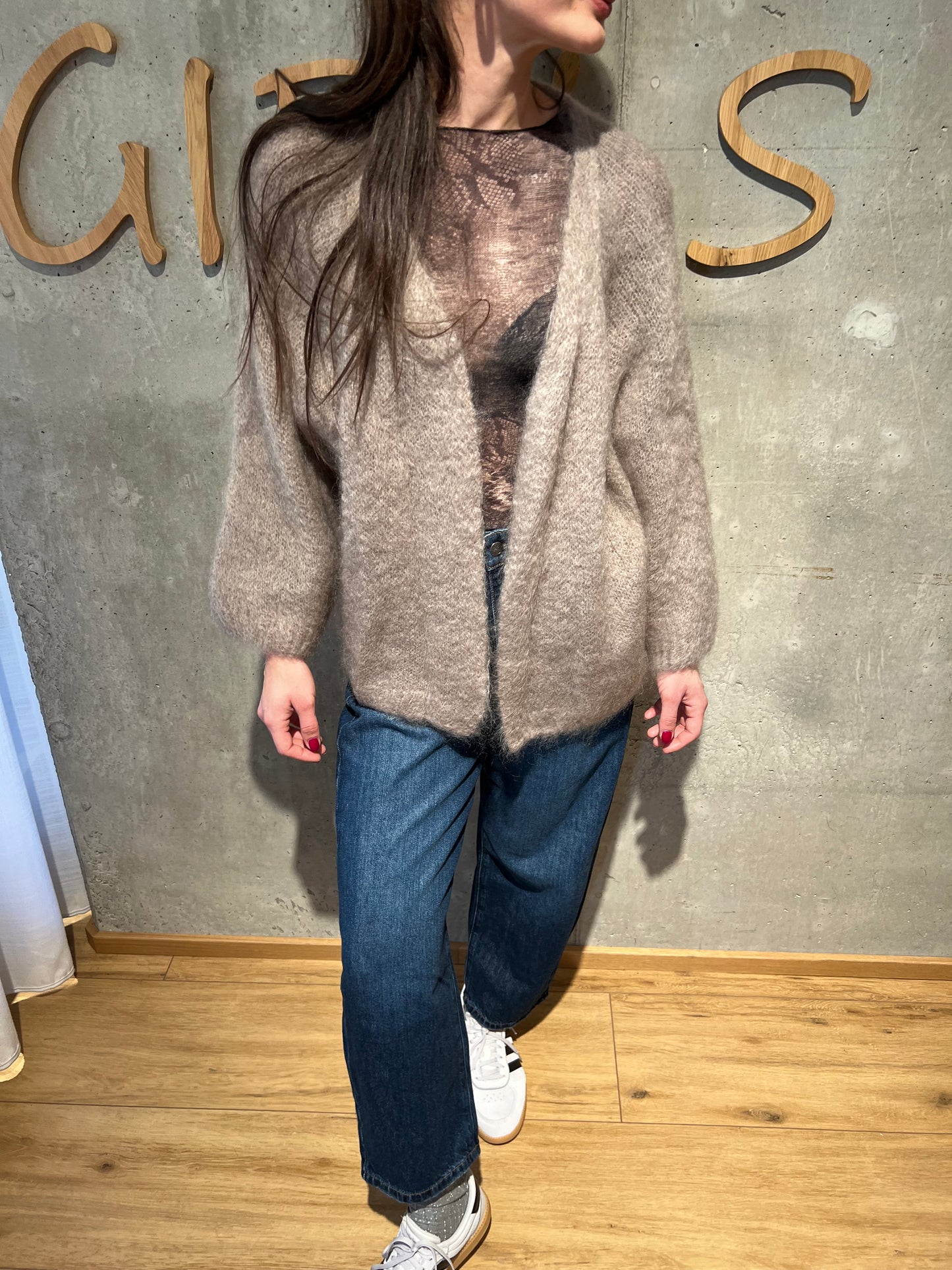 Shirt "Sasha Schlangenmuster" Schokobraun