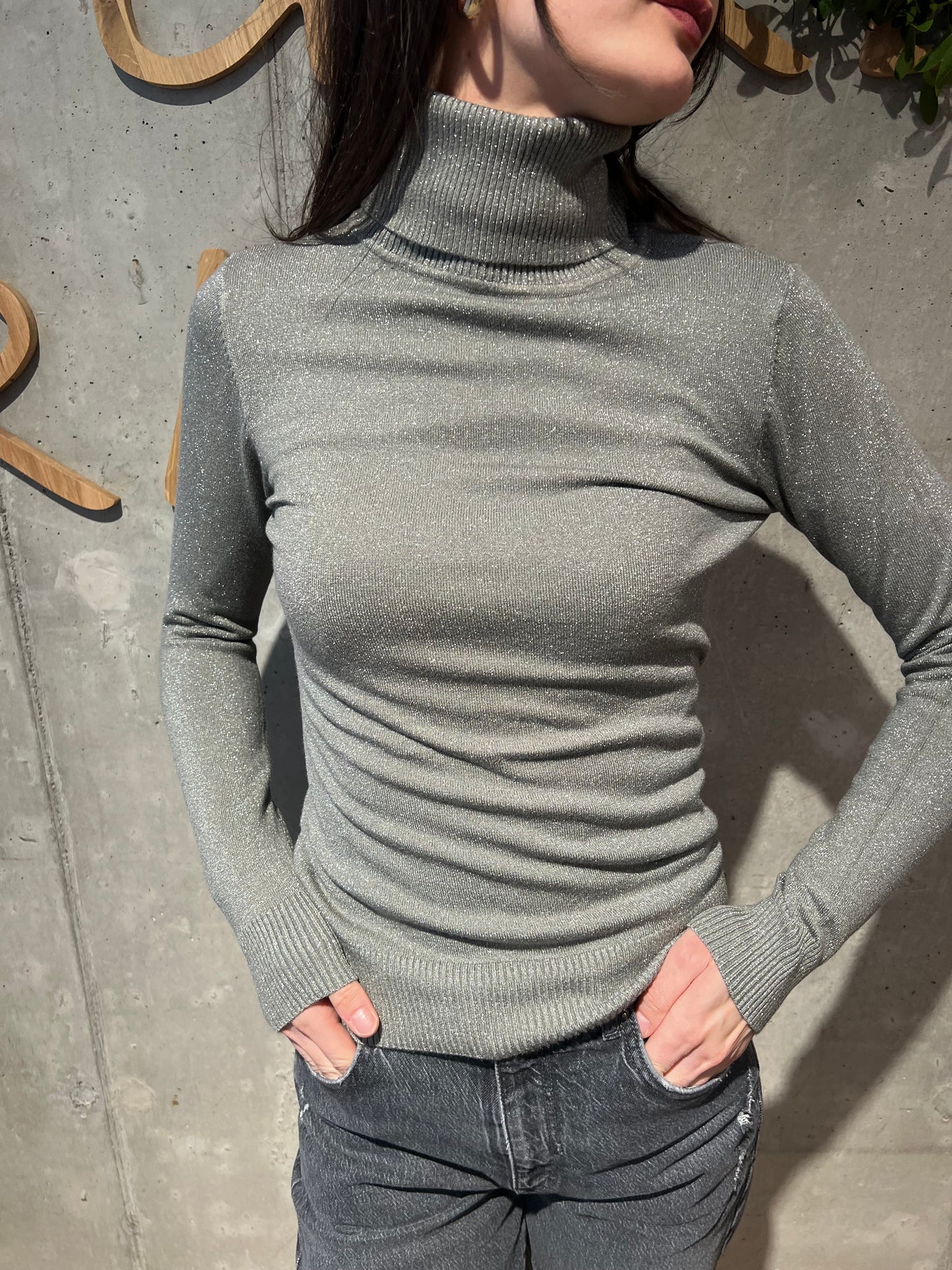 Glitzer-Rolli "Gabriella langarm" - Versch. Farben