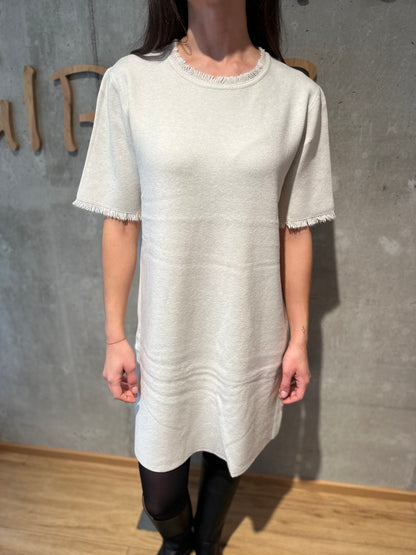 Kleid "Kornealia kurzarm mit Fransen" Schwarz