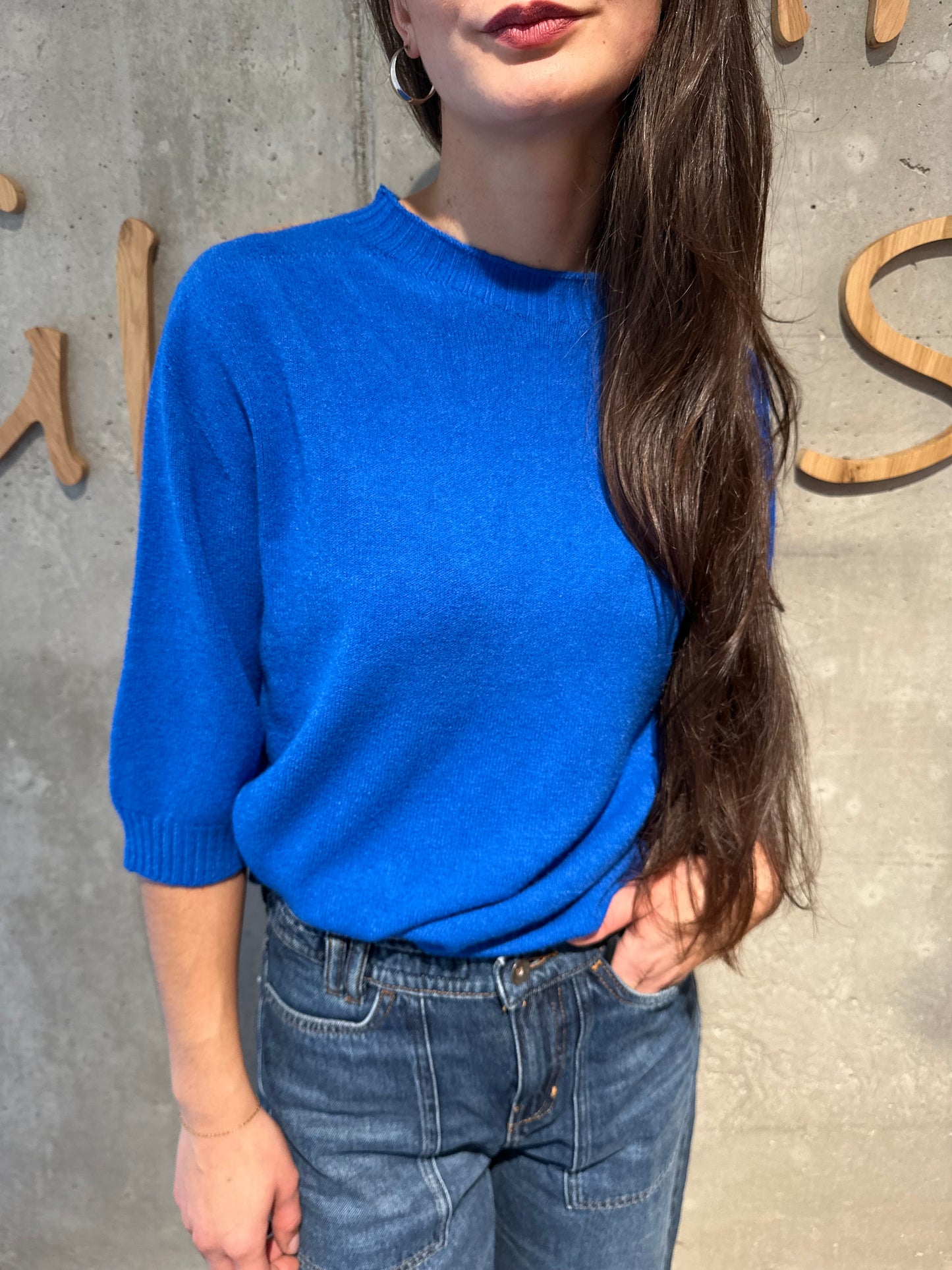 MG-Pulli "Phyllis 1/2 arm Rundhals" - Versch. Farben
