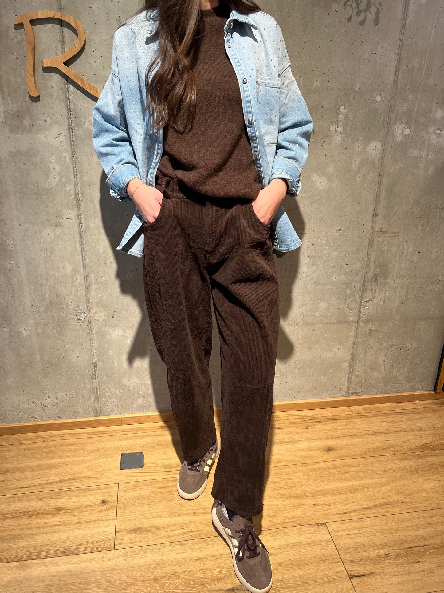 Jeanshemd "Jasmina Glitzer" Hellblau